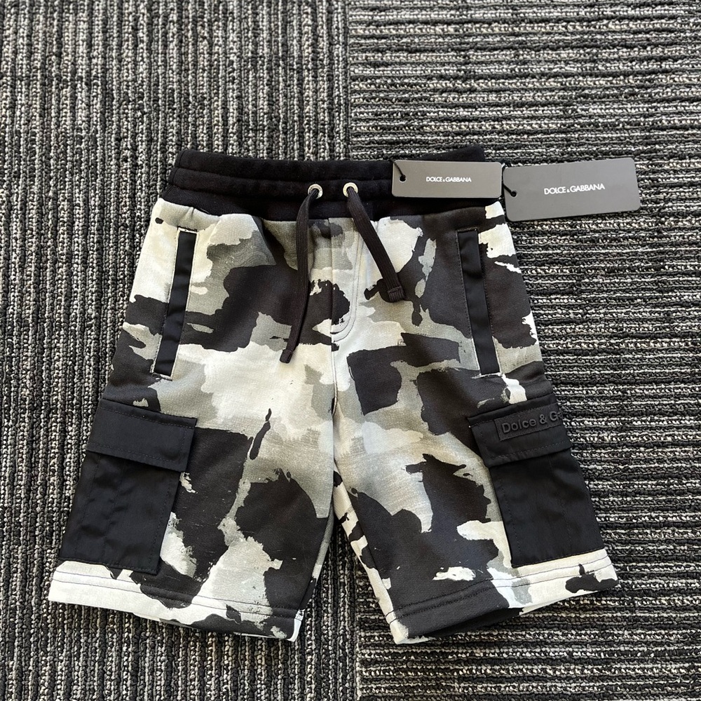 Dolce and Gabbana camouflage kids shorts
